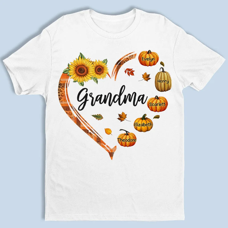 Blessed To Be Called Grandma - Family Personalized Custom Unisex T-shirt, Hoodie, Sweatshirt - Autumn Fall Gift For Grandma