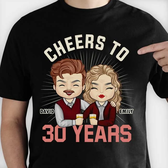 Cheers To Many Years - Anniversary Gifts, Gift For Couples, Personalized T-shirt, Hoodie