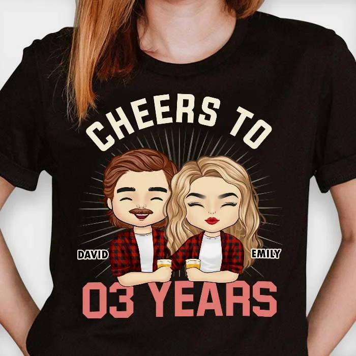 Cheers To Many Years - Anniversary Gifts, Gift For Couples, Personalized T-shirt, Hoodie