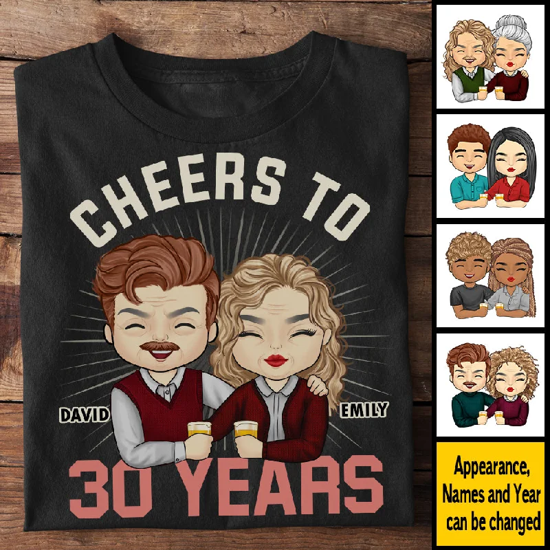 Cheers To Many Years - Anniversary Gifts, Gift For Couples, Personalized T-shirt, Hoodie