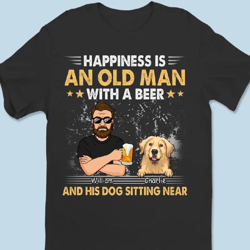 Cheers To My Simple Happiness - Dog Personalized Custom Unisex T-shirt, Hoodie, Sweatshirt - Father's Day, Gift For Pet Owners, Pet Lovers