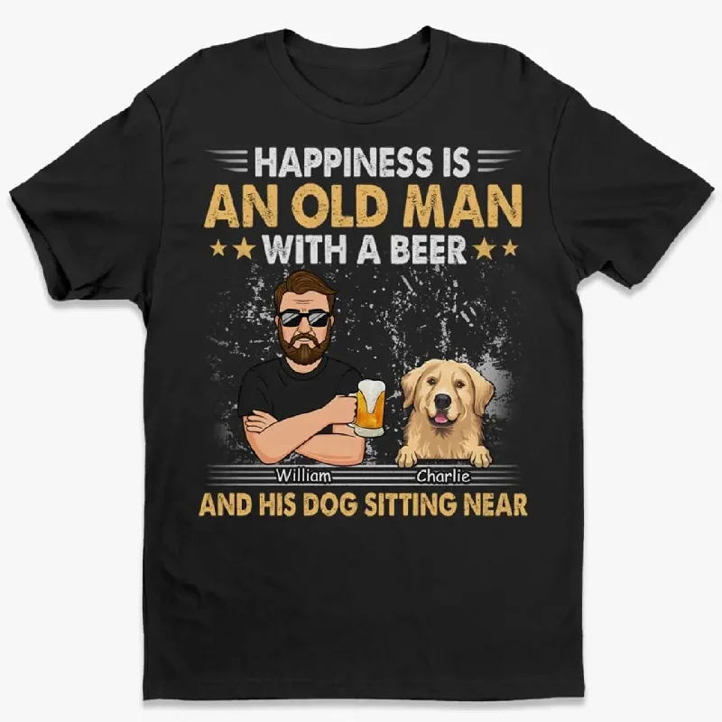 Cheers To My Simple Happiness - Dog Personalized Custom Unisex T-shirt, Hoodie, Sweatshirt - Father's Day, Gift For Pet Owners, Pet Lovers