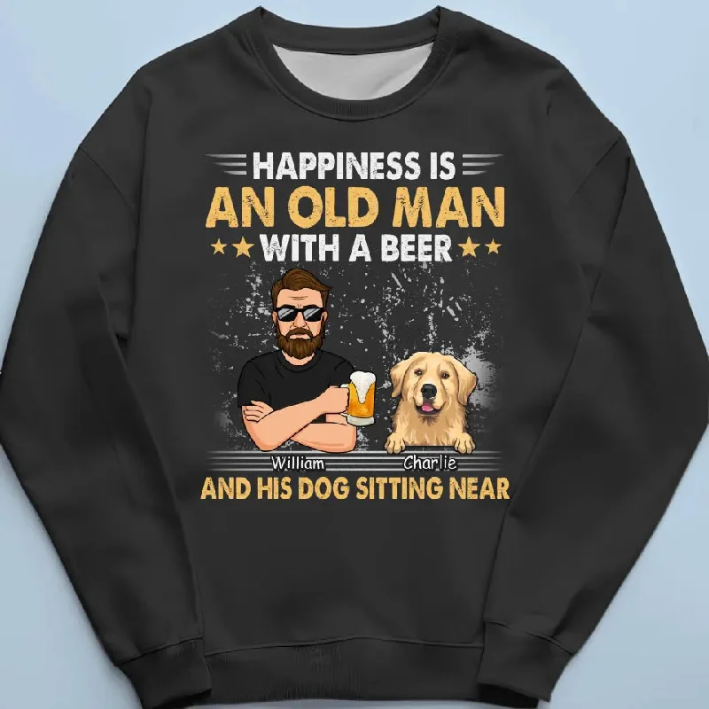 Cheers To My Simple Happiness - Dog Personalized Custom Unisex T-shirt, Hoodie, Sweatshirt - Father's Day, Gift For Pet Owners, Pet Lovers