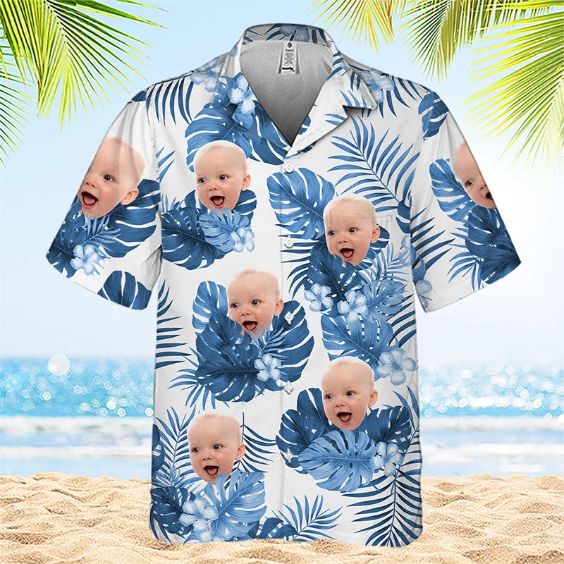 Custom Photo Summer Time - Family Personalized Custom Unisex Tropical Hawaiian Aloha Shirt - Summer Vacation Gift, Gift For Family Members