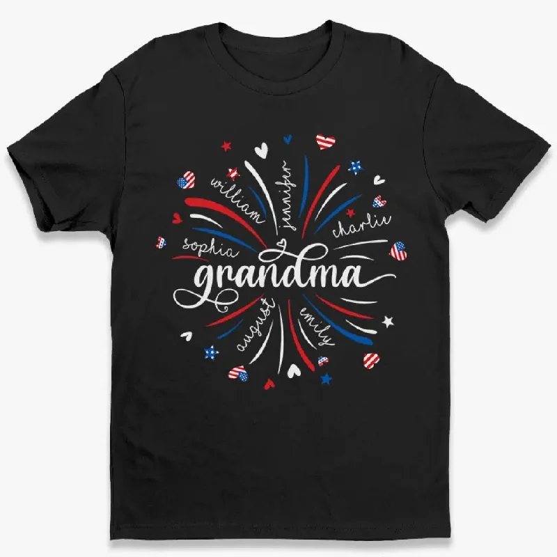 Grandma's Little Sweethearts - Family Personalized Custom Unisex T-shirt, Hoodie, Sweatshirt - Mother's Day, 4th Of July, Gift For Mom, Grandma