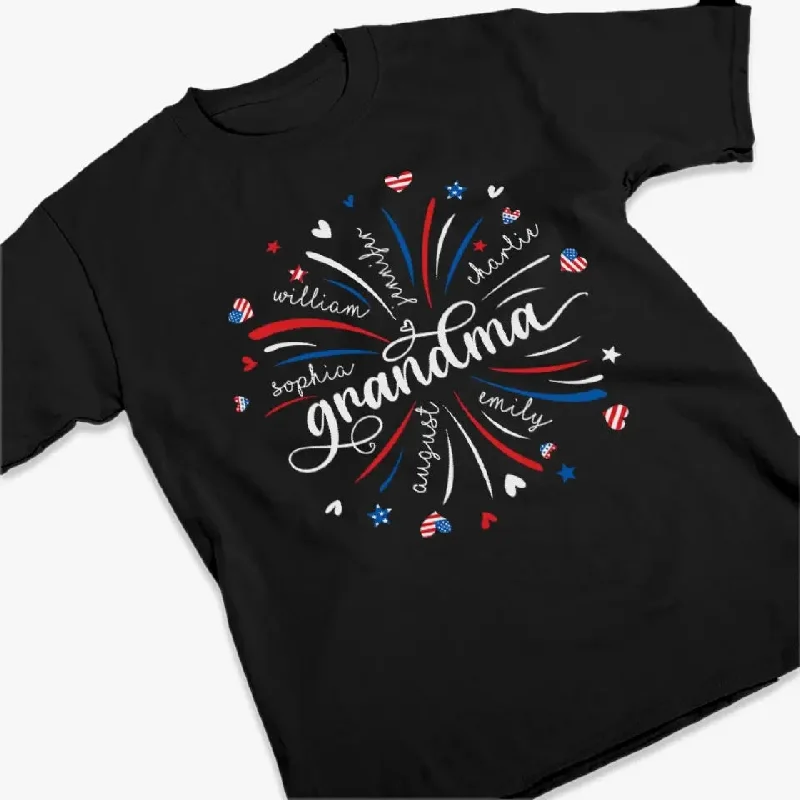 Grandma's Little Sweethearts - Family Personalized Custom Unisex T-shirt, Hoodie, Sweatshirt - Mother's Day, 4th Of July, Gift For Mom, Grandma