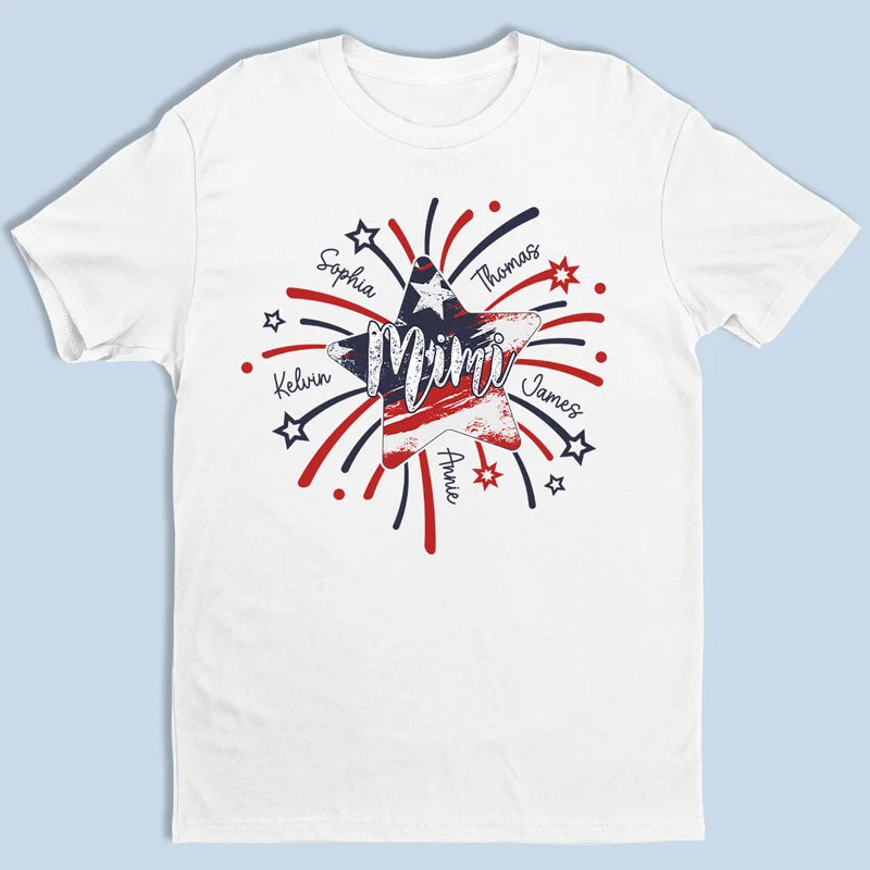 Happy 4th Of July To Our Mimi - Family Personalized Custom Unisex T-shirt, Hoodie, Sweatshirt - 4th Of July, Birthday Gift For Grandma