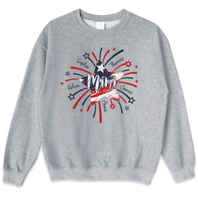 Happy 4th Of July To Our Mimi - Family Personalized Custom Unisex T-shirt, Hoodie, Sweatshirt - 4th Of July, Birthday Gift For Grandma