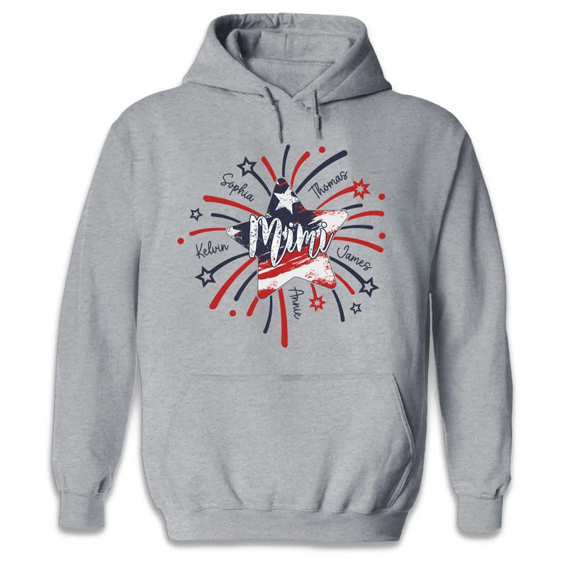 Happy 4th Of July To Our Mimi - Family Personalized Custom Unisex T-shirt, Hoodie, Sweatshirt - 4th Of July, Birthday Gift For Grandma