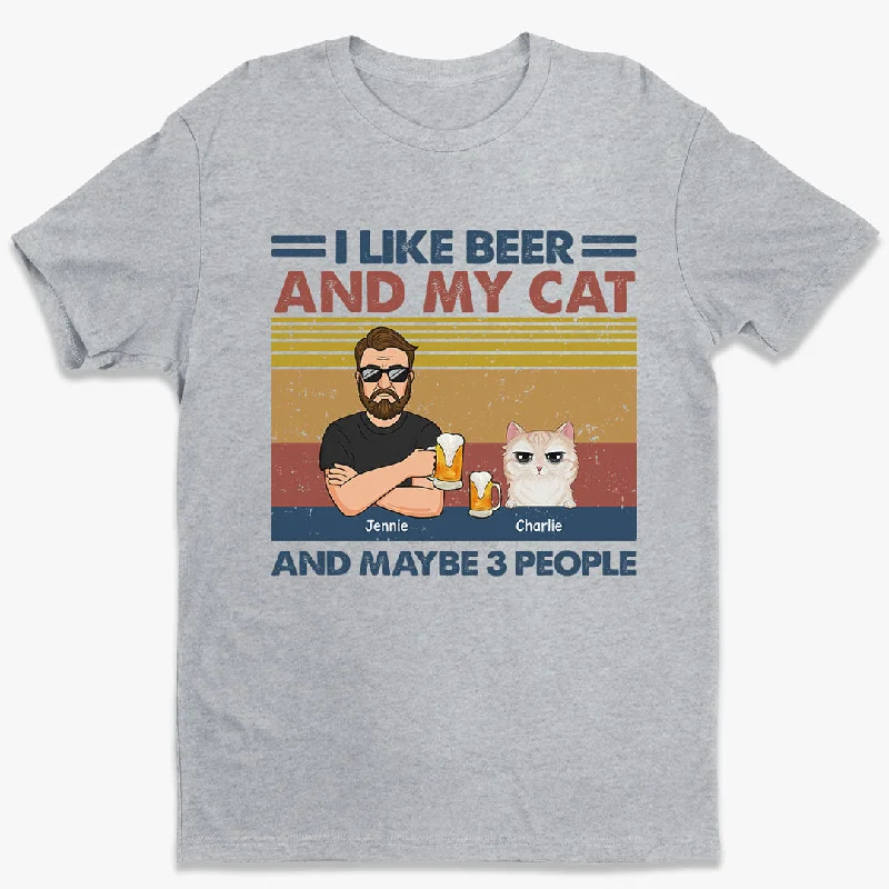 I Like Wine And My Cats - Cat Personalized Custom Unisex T-shirt, Hoodie, Sweatshirt - Gift For Pet Owners, Pet Lovers