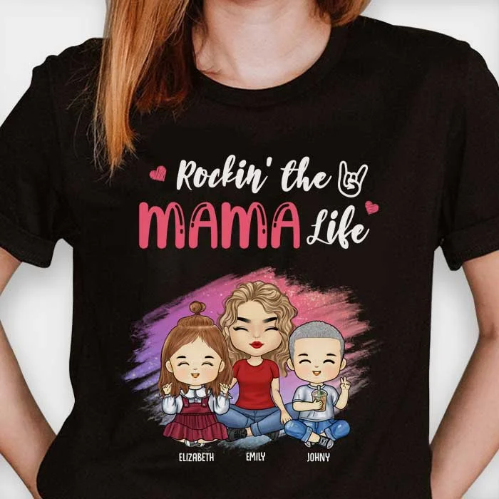 Living That Nana Mama Life - Gift For Mom, Grandma - Personalized Unisex T-Shirt, Hoodie