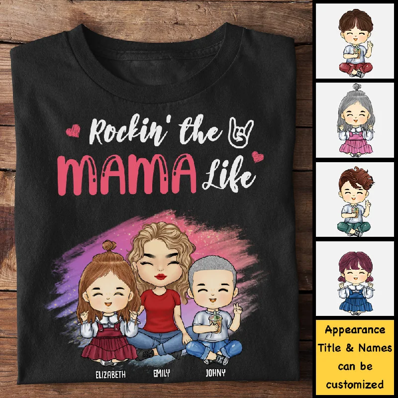 Living That Nana Mama Life - Gift For Mom, Grandma - Personalized Unisex T-Shirt, Hoodie