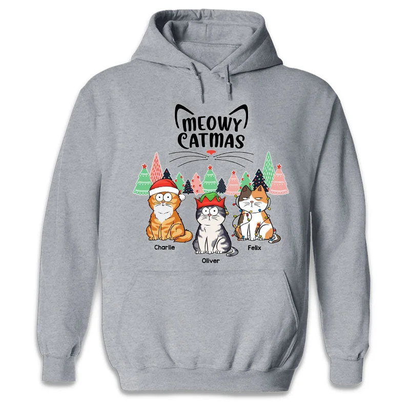 Meowy Christmas And Let The Chaos Ensue - Dog & Cat Personalized Custom Unisex T-shirt, Hoodie, Sweatshirt - Christmas Gift For Pet Owners, Pet Lovers