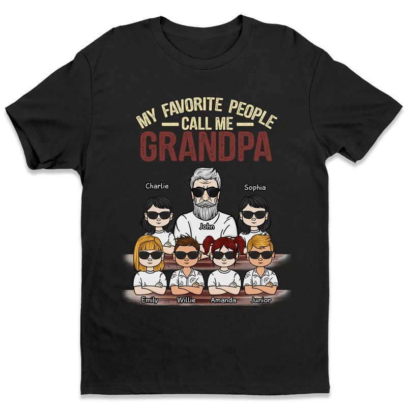 My Kids Call Me Grandpa - Family Personalized Custom Unisex T-shirt, Hoodie, Sweatshirt - Father's Day, Birthday Gift For Grandpa