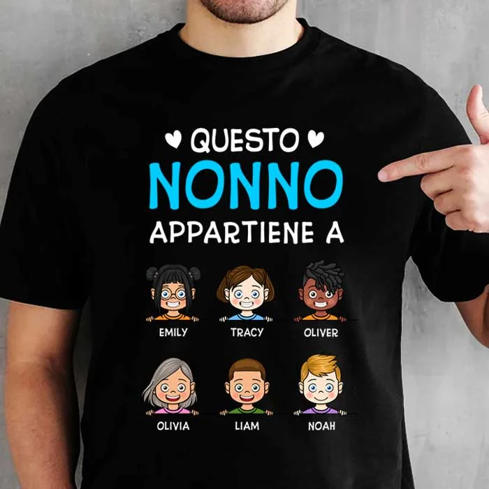 Questo Nonno Nonna Appartiene A - Personalized Unisex T-Shirt