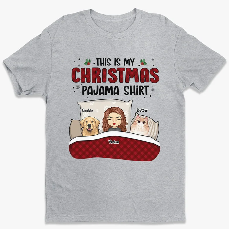 This Is My Christmas Pawjama Shirt - Dog & Cat Personalized Custom Unisex T-shirt, Hoodie, Sweatshirt - Christmas Gift For Pet Owners, Pet Lovers