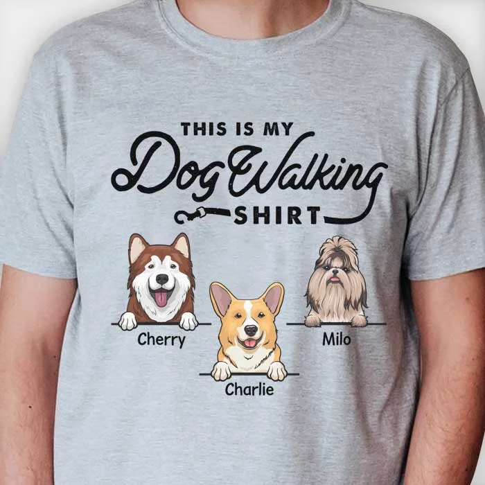 This Is My Dog Walking Shirt - Personalized Unisex T-Shirt