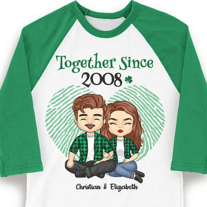 We've Been Together For Years - Gift For Couples, Husband Wife, Personalized St. Patrick's Day Unisex Raglan Shirt