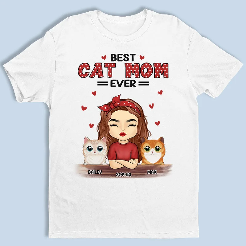 World's Best Cat Mom - Cat Personalized Custom Unisex T-shirt, Hoodie, Sweatshirt - Gift For Pet Owners, Pet Lovers