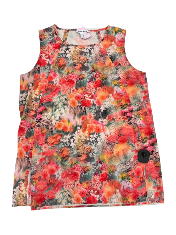 Floral Print Athletic Tank Top Athleta, Size S