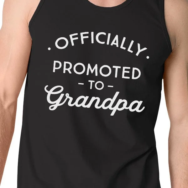 Officially Promoted To Grandpa Mens Black Tank Top