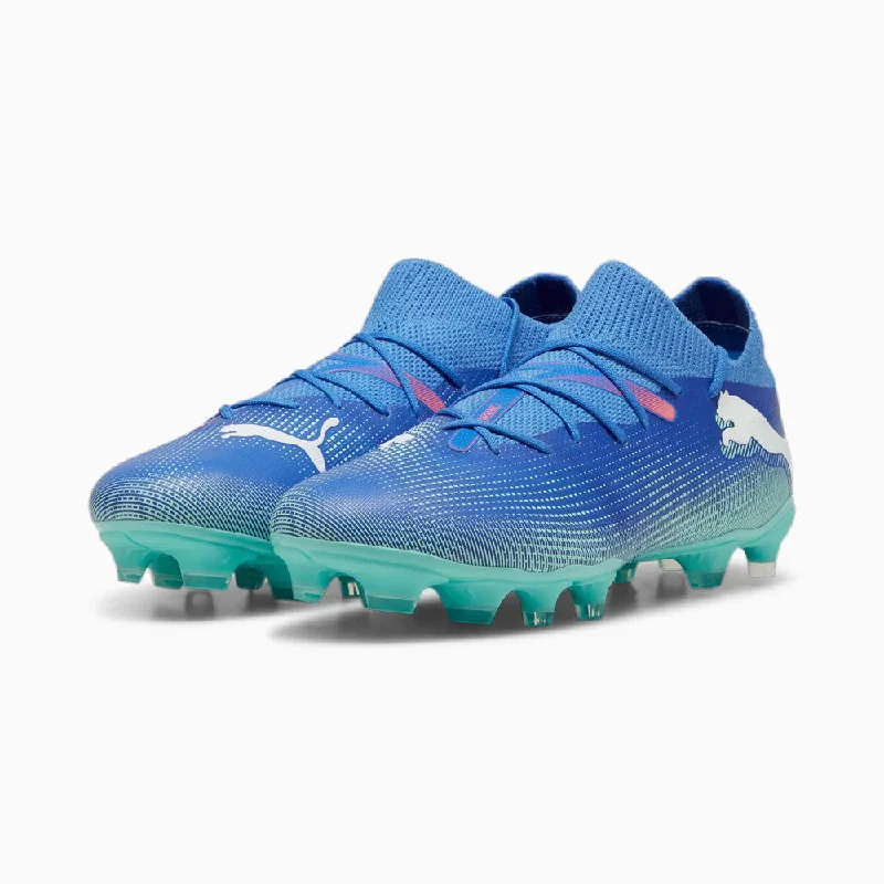 Puma Future 7 Match FG/AG Womens Football Boots (Bluemazing/White/Electric Peppermint)