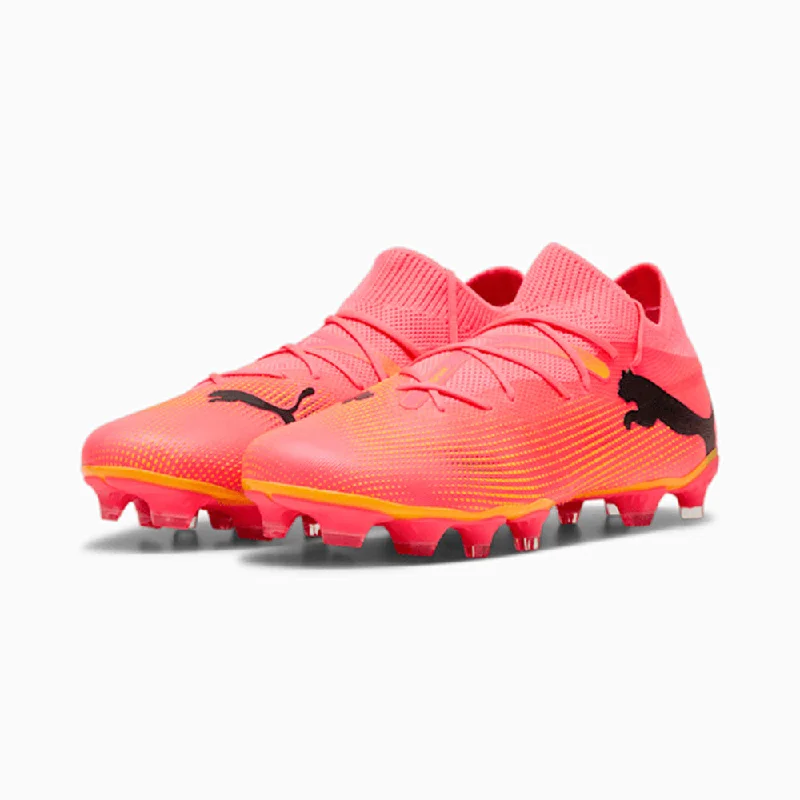 Puma Future 7 Match FG/AG Womens Football Boots (Sunset Glow/Black/Sun Stream)