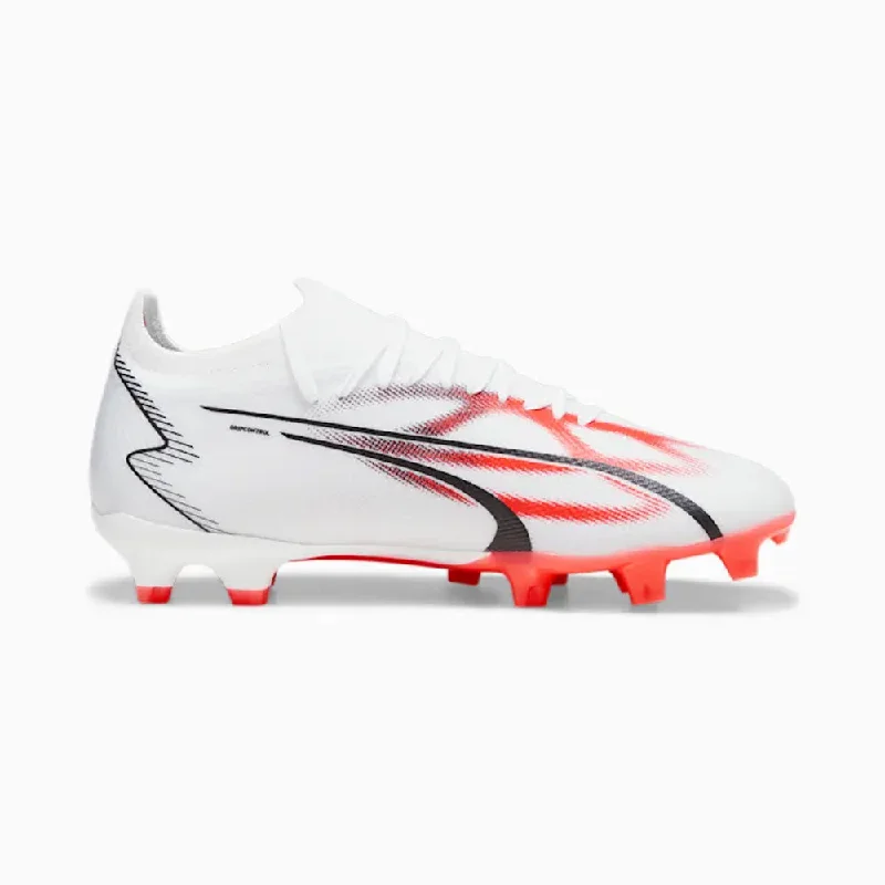 Puma Ultra Match FG/AG Women's Football Boots (White/Black/Fire Orchid)