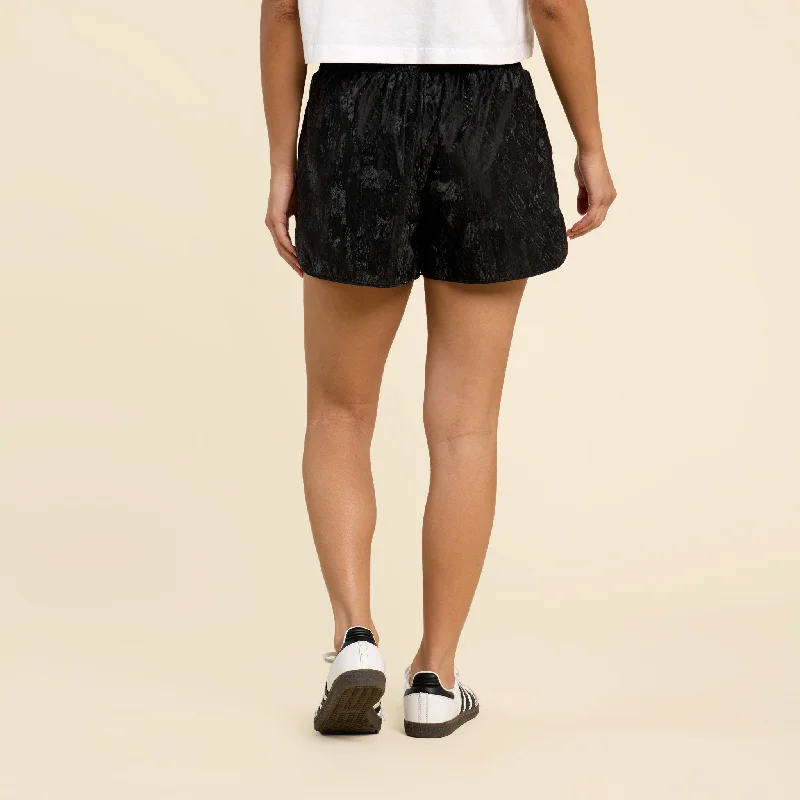 Retro Track Shorts | Black