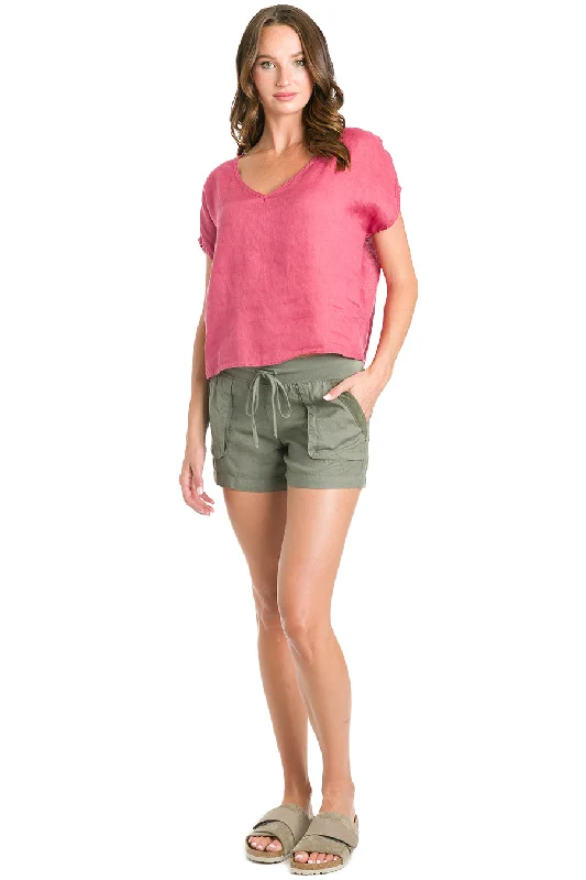 Slouchy Cargo Linen Short