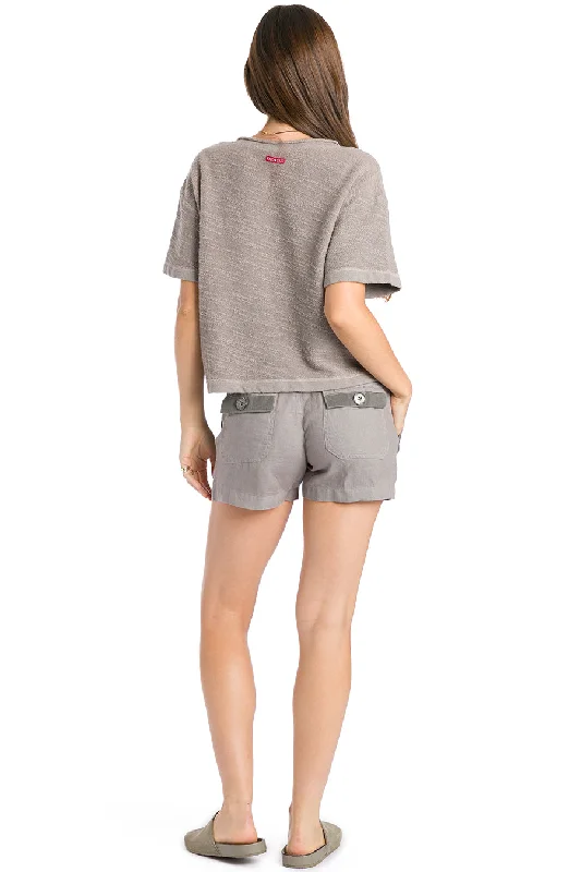 Slouchy Cargo Linen Short