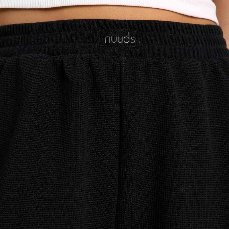 Sporty Waffle Shorts | Black