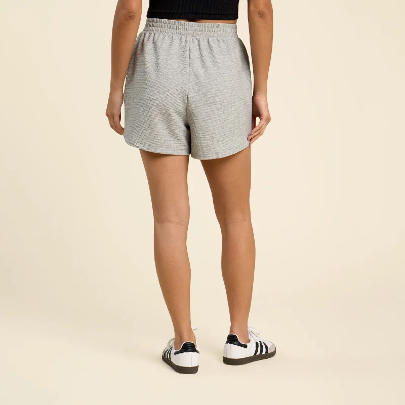 Sporty Waffle Shorts | Heather Grey