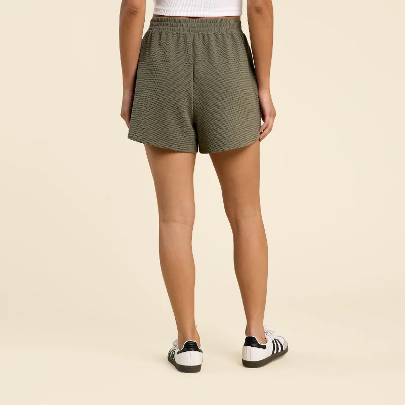 Sporty Waffle Shorts | Olive