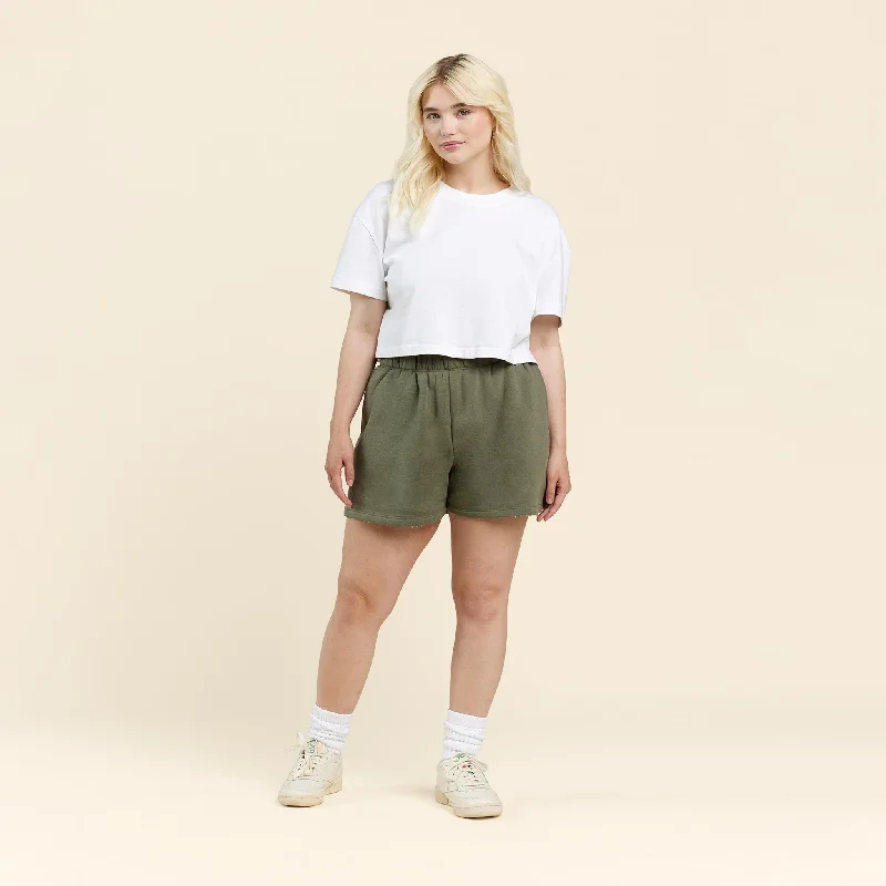 Vintage Fleece Shorts | Olive