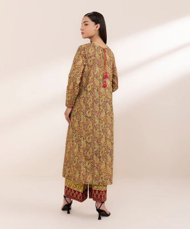 Printed Lawn Flared Shirt