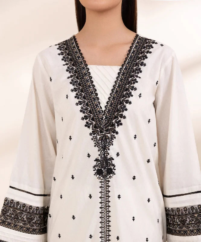 Embroidered Cotton Jacquard Shirt