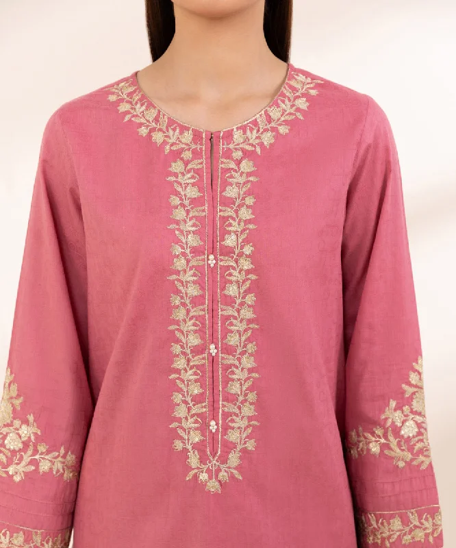 Embroidered Cotton Jacquard Shirt