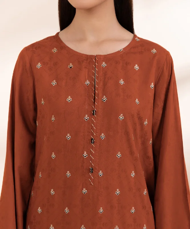 Embroidered Linen Jacquard Shirt