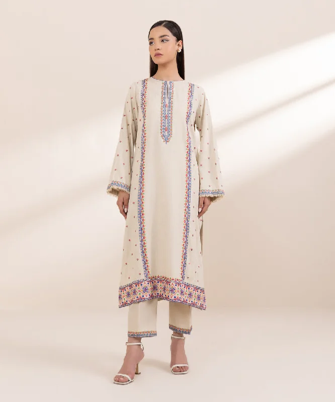 Embroidered Linen Jacquard Shirt