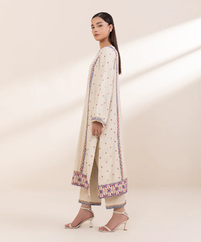 Embroidered Linen Jacquard Shirt