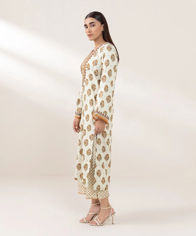 Embroidered Arabic Lawn Shirt