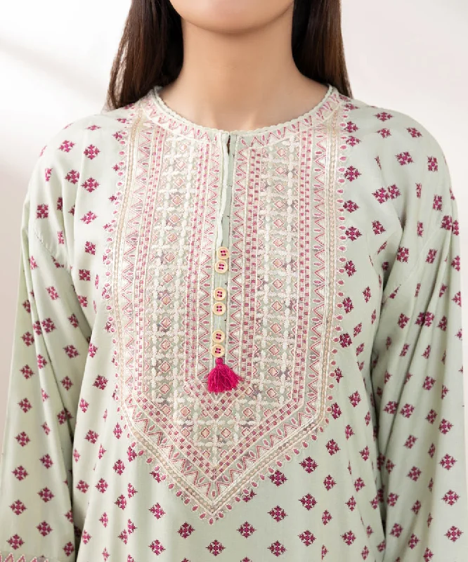 Embroidered Arabic Lawn Shirt