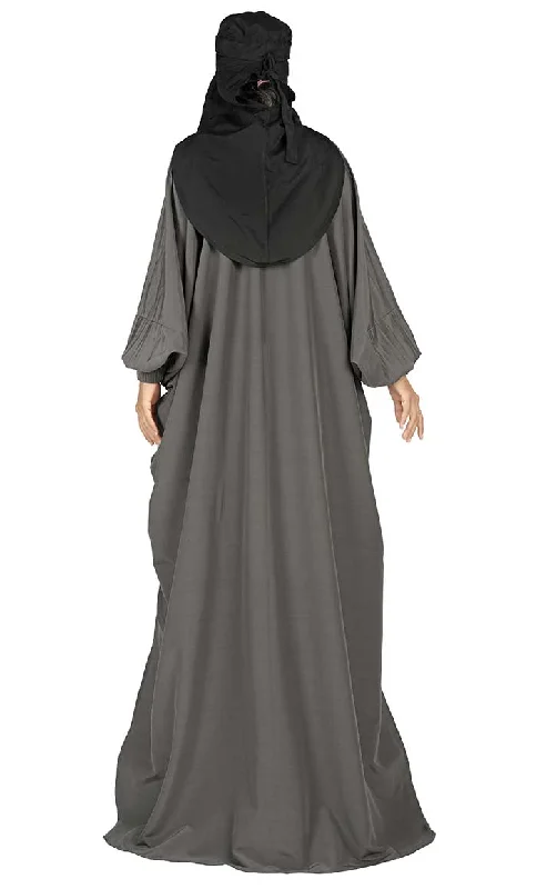 All Occasion Wear Grey And Black  Niqabh, Burkha, Khimar And Lining Set