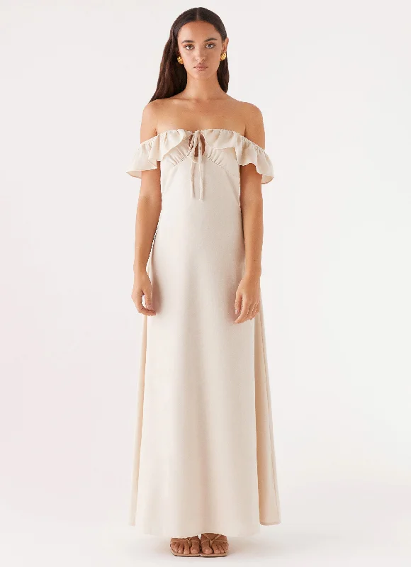 Amarosa Linen Maxi Dress - Natural