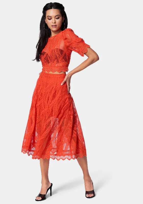 Corded Lace Full Skirt