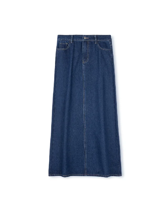 Denim Double Stitch Skirt