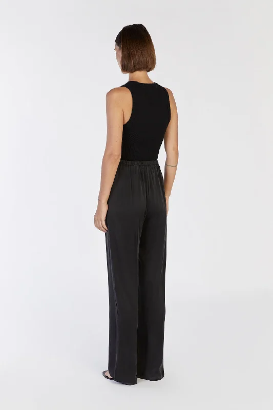 EVANS BLACK SILK PANT