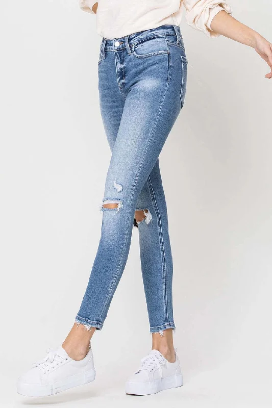 Flying Monkey High Rise Distressed Skinny Jean(F4165)