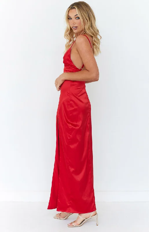 Freesia Red Formal Maxi Dress